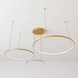 Żyrandol lampa sufitowa wisząca RING LED 20 40 60 cm 3000-6500K 77W złoty-5904703022961