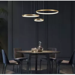 Żyrandol lampa sufitowa wisząca RING LED 20 40 60 cm 3000-6500K 77W złoty-5904703022961