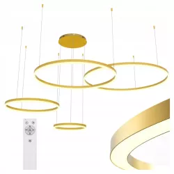 Lampa LED wisząca żyrandol RING 40/60/80/100cm 3CCT 3000-6500K XUDO pilot-5904703023050
