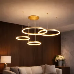 Lampa LED wisząca żyrandol RING 40/60/80/100cm 3CCT 3000-6500K XUDO pilot-5904703023050