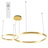 Lampa LED wisząca żyrandol RING 40/60cm 3CCT 3000-6500K czarny XUDO pilot-5904703023111