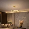 Lampa LED wisząca żyrandol RING 40/60cm 3CCT 3000-6500K czarny XUDO pilot-5904703023111