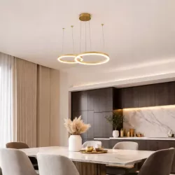 Lampa LED wisząca żyrandol RING 40/60cm 3CCT 3000-6500K czarny XUDO pilot-5904703023111