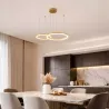 Lampa LED wisząca żyrandol RING 40/60cm 3CCT 3000-6500K czarny XUDO pilot-5904703023111