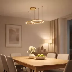 Lampa LED wisząca żyrandol RING 40/60cm 3CCT 3000-6500K czarny XUDO pilot-5904703023111
