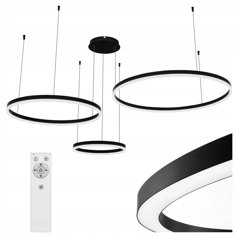 Lampa LED wisząca żyrandol RING 40/60/80cm 3CCT 3000-6500K XUDO pilot-5904703023098