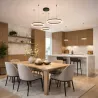 Lampa LED wisząca żyrandol RING 40/60/80cm 3CCT 3000-6500K XUDO pilot-5904703023098