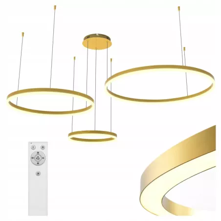 Lampa LED wisząca żyrandol RING 40/60/80cm 3CCT 3000-6500K XUDO pilot-5904703023081