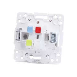 Łącznik pojedynczy dwubiegunowy podtynkowy srebrny, 74x74mm - 8433325209209