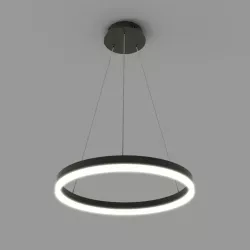 Lampa LED wisząca żyrandol RING 40cm 22W 3CCT 3000-6500K czarna XUDO pilot-5904703023067