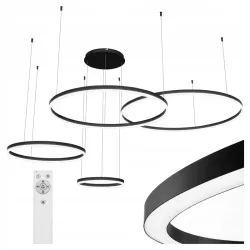 Lampa LED wisząca żyrandol RING 40/60/80/100cm 3CCT 3000-6500K XUDO pilot-5904703023043