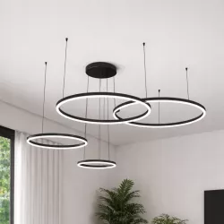 Lampa LED wisząca żyrandol RING 40/60/80/100cm 3CCT 3000-6500K XUDO pilot-5904703023043