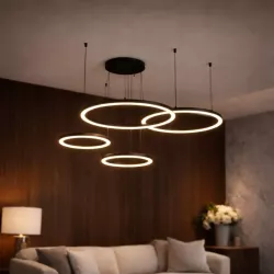 Lampa LED wisząca żyrandol RING 40/60/80/100cm 3CCT 3000-6500K XUDO pilot-5904703023043