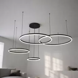 Lampa LED wisząca żyrandol RING 40/60/80/100cm 3CCT 3000-6500K XUDO pilot-5904703023043