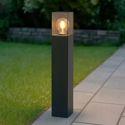 Lampa Stojąca ogrodowa słupek LED 50cm zewnętrzna E27 CZARNA-5904703019596