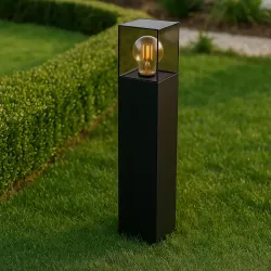 Lampa Stojąca ogrodowa słupek LED 50cm zewnętrzna E27 CZARNA-5904703019596