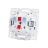 Łącznik podwójny jednobiegunowy podtynkowy srebrny, 74x74mm - 8433325209216