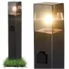 Lampa LED Ogrodowa stojąca słupek 60cm zewnętrzna E27 1x GNIAZDO 230V IP44-5904703019664