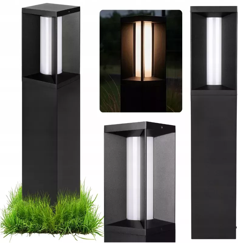 Lampa LED Ogrodowa stojąca słupek 60cm zewnętrzna 4000K LED czarna-5904703019565