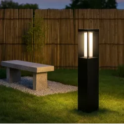 Lampa LED Ogrodowa stojąca słupek 60cm zewnętrzna 4000K LED czarna-5904703019565