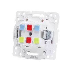 Łącznik podwójny dwubiegunowy podtynkowy srebrny, 74x74mm - 8433325209223