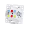 Łącznik podwójny dwubiegunowy podtynkowy srebrny, 74x74mm - 8433325209223