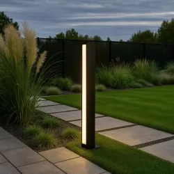 Lampa LED ogrodowa stojąca słupek 60cm dwustronna zewnętrzna 4000K czarna-5904703019572