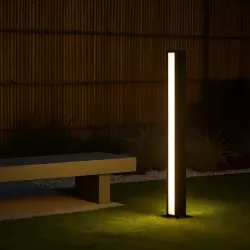 Lampa LED ogrodowa stojąca słupek 60cm dwustronna zewnętrzna 4000K czarna-5904703019572