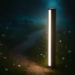 Lampa LED ogrodowa stojąca słupek 60cm dwustronna zewnętrzna 4000K czarna-5904703019572