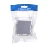 Łącznik podwójny dwubiegunowy podtynkowy srebrny, 74x74mm - 8433325209223