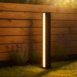 Lampa LED ogrodowa stojąca słupek 60cm dwustronna zewnętrzna 4000K czarna-5904703019572