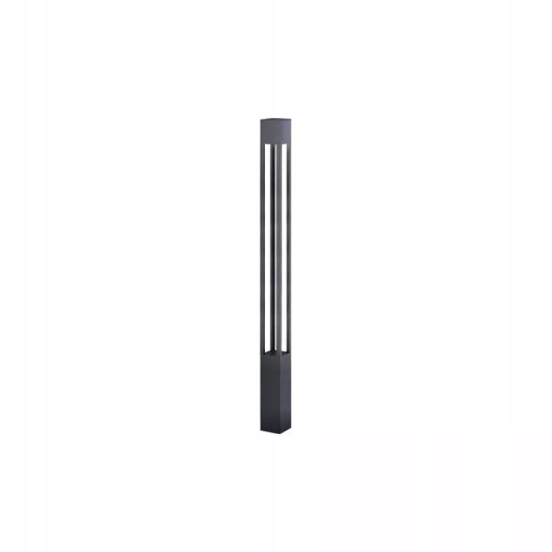 Lampa ogrodowa LED E27 Polin stojąca 250cm czarna prostokąt-5904703019701