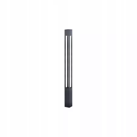 Lampa ogrodowa LED E27 Polin stojąca 250cm czarna prostokąt-5904703019701