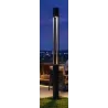 Lampa ogrodowa LED E27 Polin stojąca 250cm czarna prostokąt-5904703019701