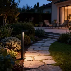 Lampa Stojąca Ogrodowa SŁUPEK 80cm zewnętrzna GX53 LED czarna-5904703027195