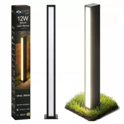 Lampa LED ogrodowa stojąca słupek 60cm zewnętrzna 4000K czarna-5904703027188