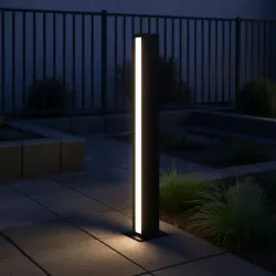 Lampa LED ogrodowa stojąca słupek 60cm zewnętrzna 4000K czarna-5904703027188