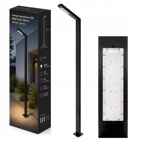 Lampa Ogrodowa stojąca słupek SŁUP LATARNIA 350cm 120° zewnętrzna 4000K LED-5904703029809
