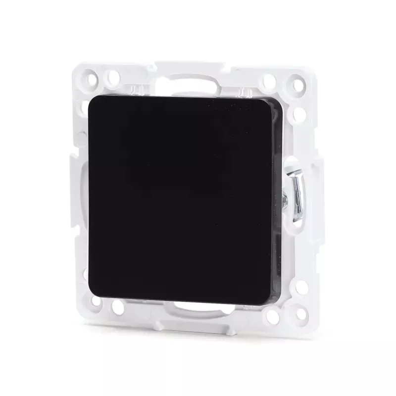 Łącznik pojedynczy jednobiegunowy podtynkowy czarny, 74x74mm - 8433325209391
