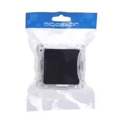 Łącznik pojedynczy jednobiegunowy podtynkowy czarny, 74x74mm - 8433325209391