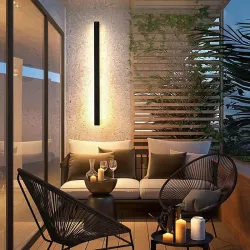 Lampa ścienna elewacyjna Kinkiet zewnętrzny ogrodowy oprawa LED 45W 150cm-5904703008958