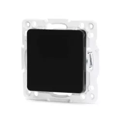 Łącznik pojedynczy dwubiegunowy podtynkowy czarny, 74x74mm - 8433325209407
