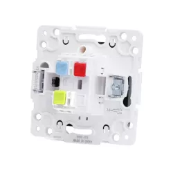 Łącznik pojedynczy dwubiegunowy podtynkowy czarny, 74x74mm - 8433325209407