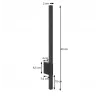 Kinkiet elewacyjny LED 9W 4000K IP44 czarny-5904703019688