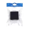 Łącznik pojedynczy dwubiegunowy podtynkowy czarny, 74x74mm - 8433325209407