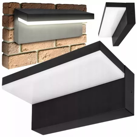 Kinkiet zewnętrzny LED 9W lampa ogrodowa zewnętrzna ścienna oprawa IP44-5904703019626