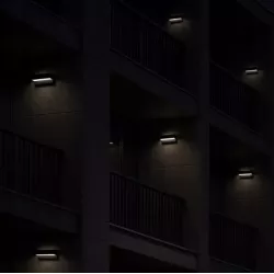 Kinkiet zewnętrzny LED 9W lampa ogrodowa zewnętrzna ścienna oprawa IP44-5904703019626