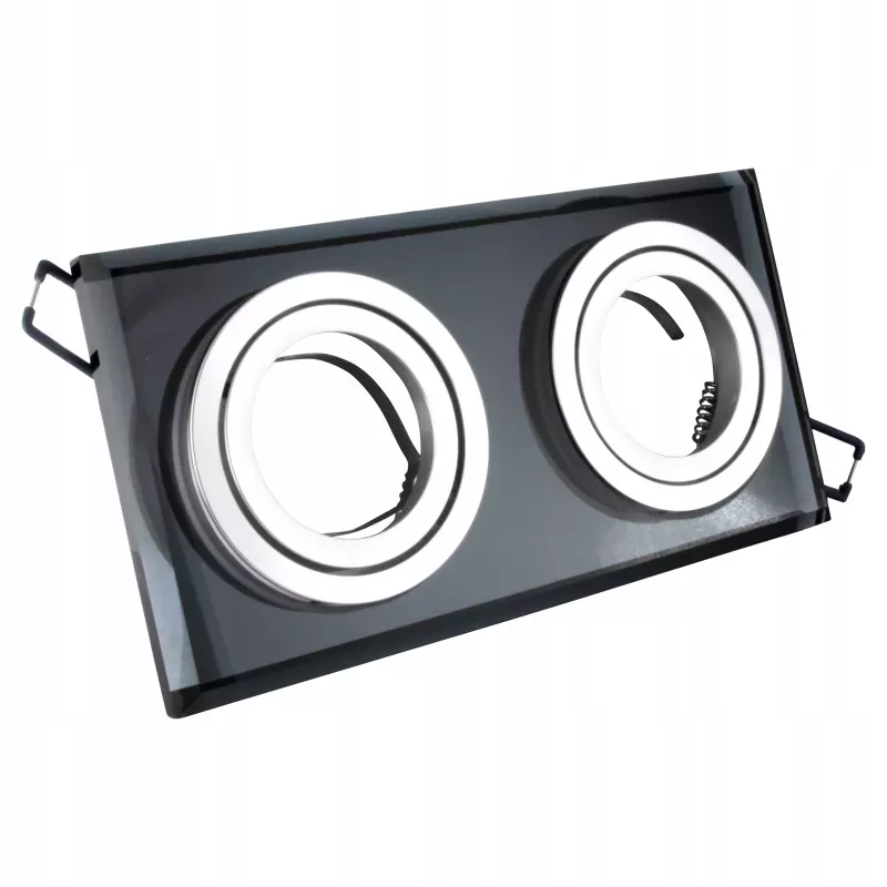 Oprawa Podtynkowa Halogenowa sufitowa szklana LED 2x GU10 ruchoma spot-5903002038161