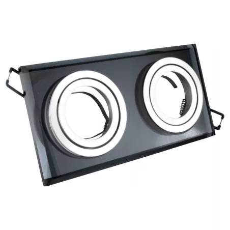 Oprawa Podtynkowa Halogenowa sufitowa szklana LED 2x GU10 ruchoma spot-5903002038161