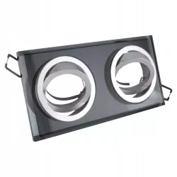 Oprawa Podtynkowa Halogenowa sufitowa szklana LED 2x GU10 ruchoma spot-5903002038161